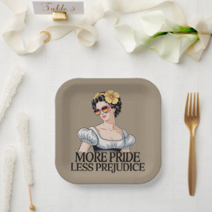Assiettes En Carton Plus de fierté moins de préjugés LGBTQ Fier allié 