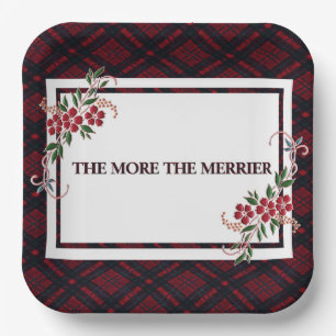 Assiettes En Carton Plus Le Rouge Merrier Plaid