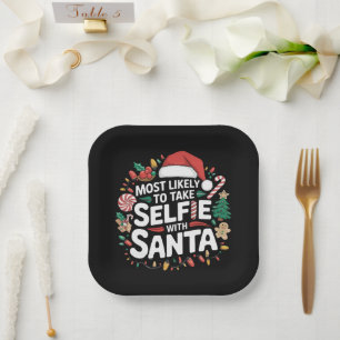 Assiettes En Carton Plus susceptible de prendre un selfie avec le Père