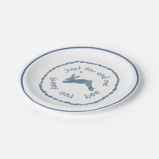 Assiettes En Carton Poem Bunny Bee Bunnies Bees Baby (Angle)