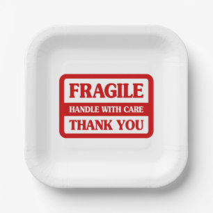 Assiettes En Carton Poignée Fragile Avec Soin