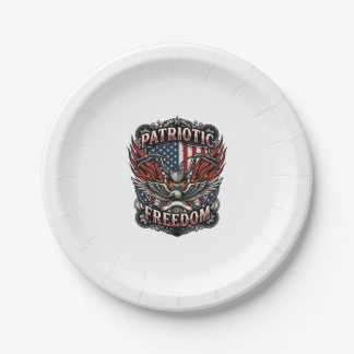 Assiettes En Carton Poignées de vélo Liberté Patriotique Route Liberté