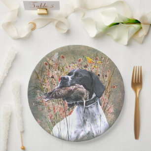 Assiettes En Carton Pointeur, Chasse Bécasse