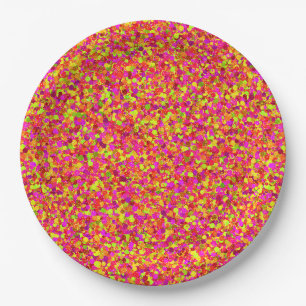 Assiettes En Carton POINTS-PAPIERS Parties scintillant de fruits