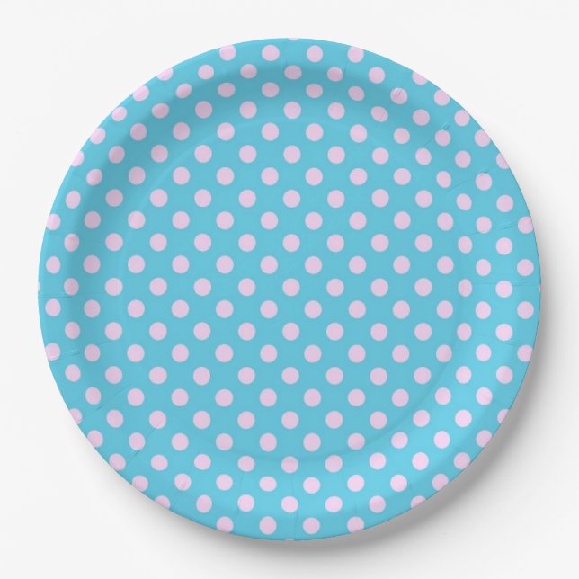 Assiettes En Carton Points Polka (Devant)
