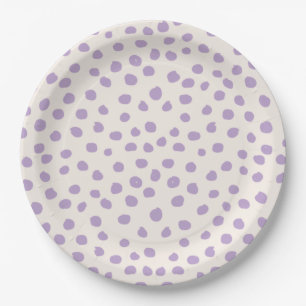 Assiettes En Carton Points violets Préppy Points Posters de animaux m