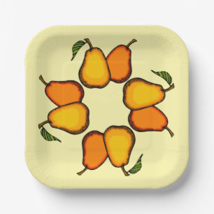 Assiettes En Carton Poire Poires Fruits Nourriture