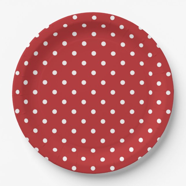 Assiettes En Carton Pois (Devant)