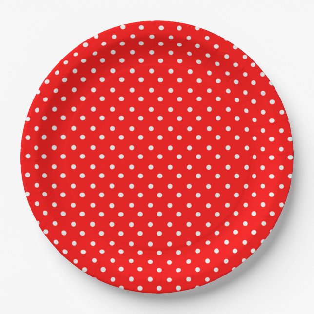 Assiettes En Carton Pois (Devant)