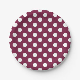 Assiettes En Carton Pois blancs en Bourgogne