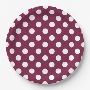 Assiettes En Carton Pois blancs en Bourgogne