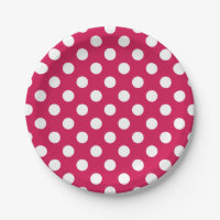 Pois blancs sur cerise