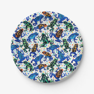 Assiettes En Carton Poison de la forêt tropicale Plaques de grenouille