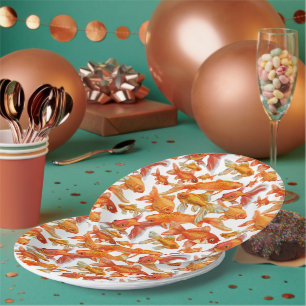 Assiettes En Carton Poisson d'or