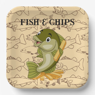 Assiettes En Carton Poisson et frites