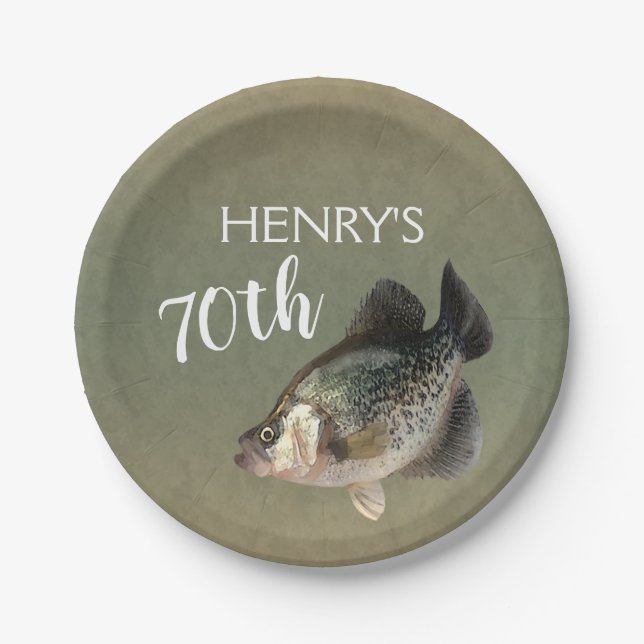 Assiettes En Carton Poisson merdique 70e anniversaire (Devant)