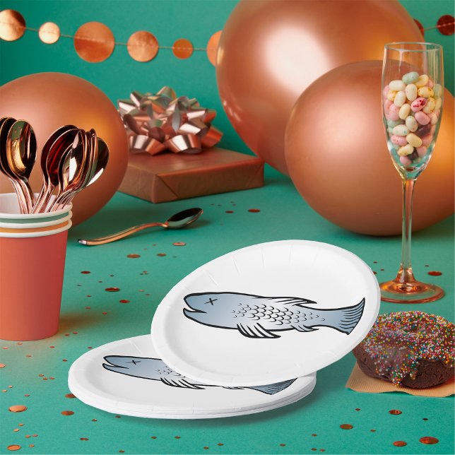 Assiettes En Carton Poisson mort (Créateur téléchargé)