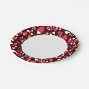 Assiettes En Carton Poisson rétro Abstrait sous-marin motif