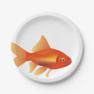 Assiettes En Carton Poisson rouge