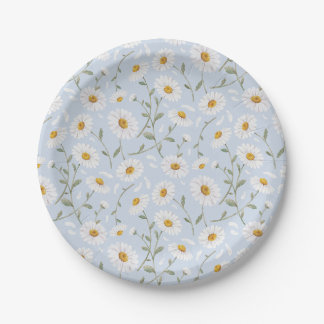 Assiettes En Carton Poissons (Gainsboro) - Aquarelle Motif Floral