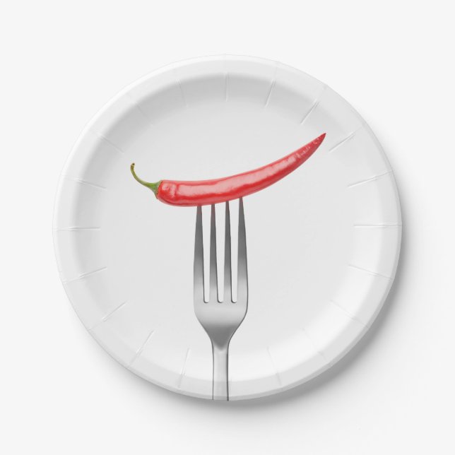 Assiettes En Carton Poivre sur une fourchette (Devant)