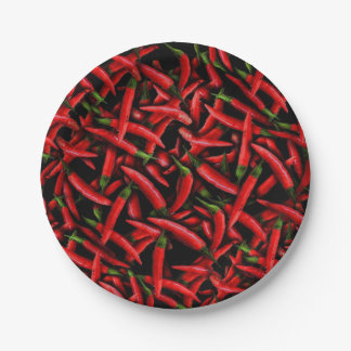 Assiettes En Carton Poivrons rouges chili