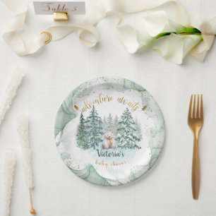 Assiettes En Carton Polar Bear Adventure Attend le Baby shower