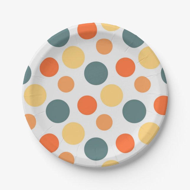 Assiettes En Carton Polka dot (Devant)