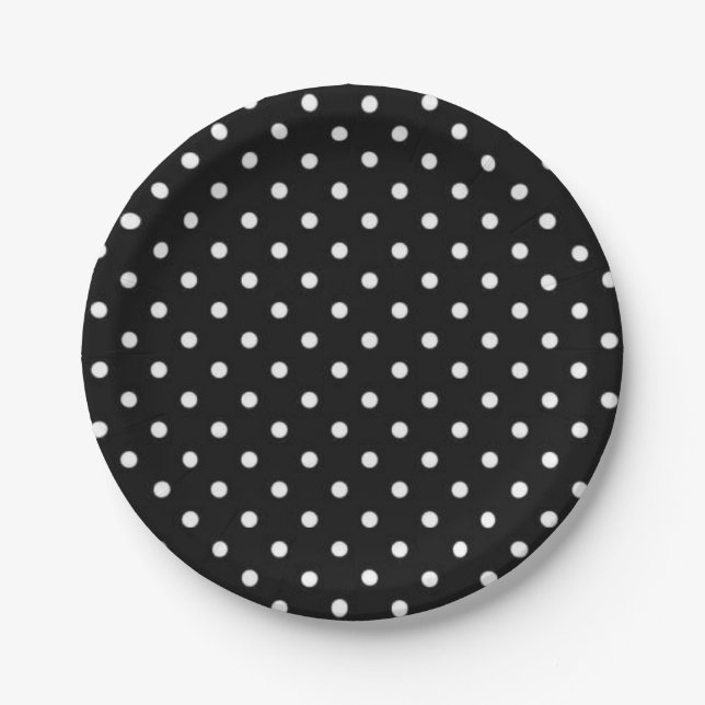 Assiettes En Carton Polka dot (Devant)