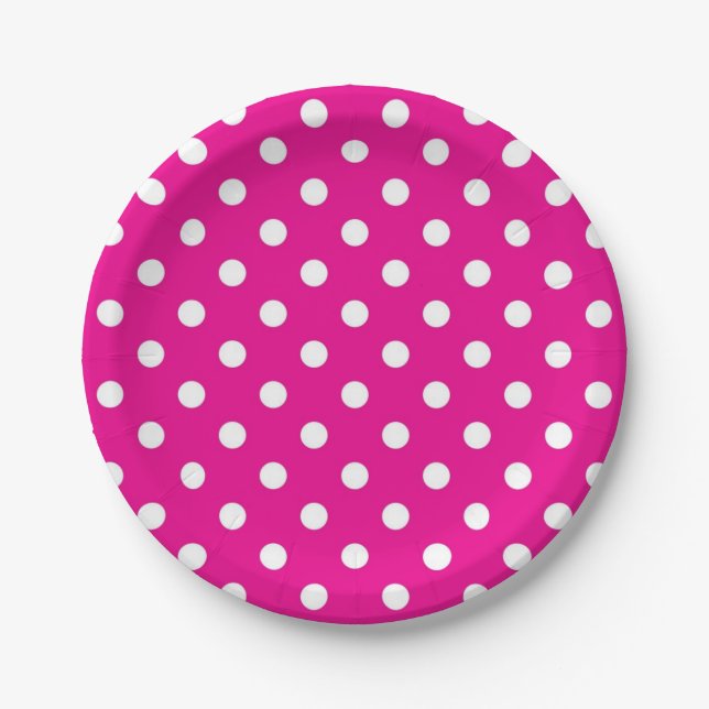 Assiettes En Carton Polka dot (Devant)