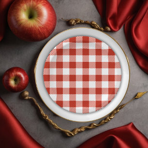 Assiettes En Carton Pomme de mon oeil Baby shower Red Orchard