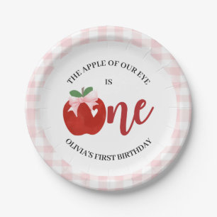 Assiettes En Carton Pomme de notre oeil Arc rose anniversaire