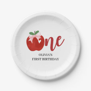 Assiettes En Carton Pomme de notre oeil Arc rose anniversaire