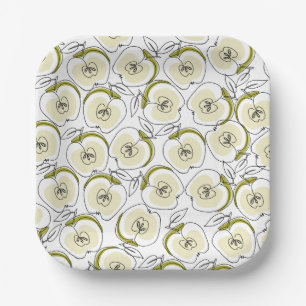 Assiettes En Carton Pomme de plaque de papier
