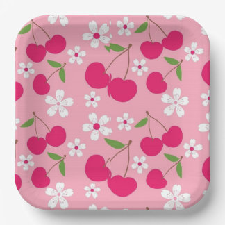 Assiettes En Carton Pomme rose