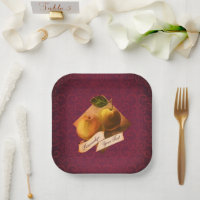 Pommes Vintage Personnalisables Élégant Damassé Vi