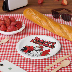 Assiettes En Carton Pompier Chien Dalmatien Hydrant d'incendie Anniver