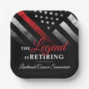 Assiettes En Carton Pompier Retraite Service d'incendie Parti