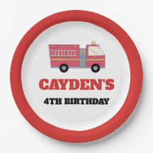 Pompier rouge Alarme Camion Fournitures d'annivers