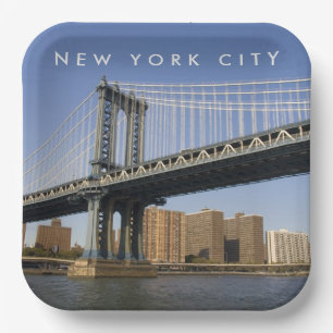 Assiettes En Carton Pont de Manhattan sur l'East River New York City
