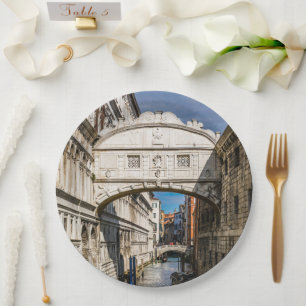 Assiettes En Carton Pont des Soupirs, Vénétie, Italie