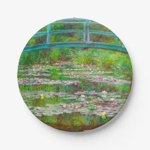 Assiettes En Carton Pont japonais Monet et nappes d'eau