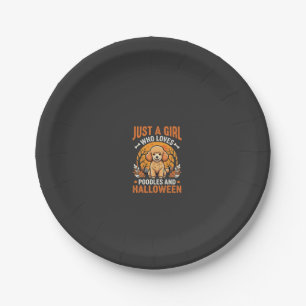 Assiettes En Carton Poodles Halloween Fille Conception Amoureux de Chi