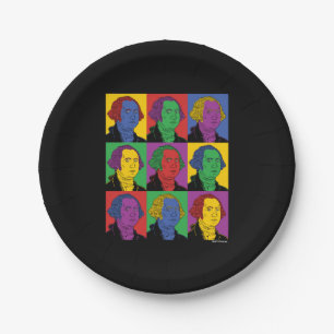 Assiettes En Carton Pop Art George Washington