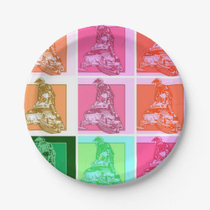 Assiettes En Carton Pop Art Motoneige