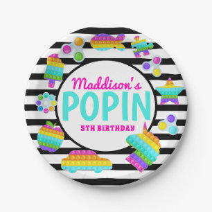 Assiettes En Carton Pop It Birthday Invitation, Pop Fidget Invitation,