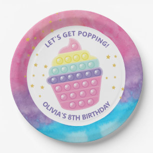 Assiettes En Carton Pop it fidget fête d'anniversaire