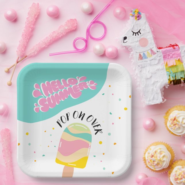 Assiettes En Carton Pop On Over Anniversaire (Fête)