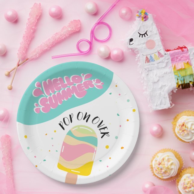 Assiettes En Carton Pop On Over Anniversaire (Fête)