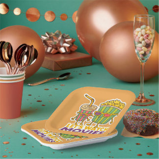 Assiettes En Carton Popcorn & Soda Duo – Movie Night Vibes